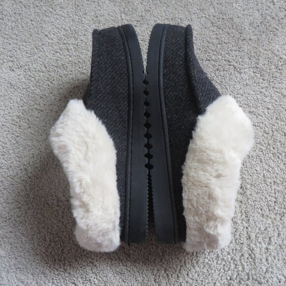Dearfoams Womens Slippers Size 7/8 Memory Foam Insole Indoor/Outdoor  Black/Gray - Picture 7 of 12